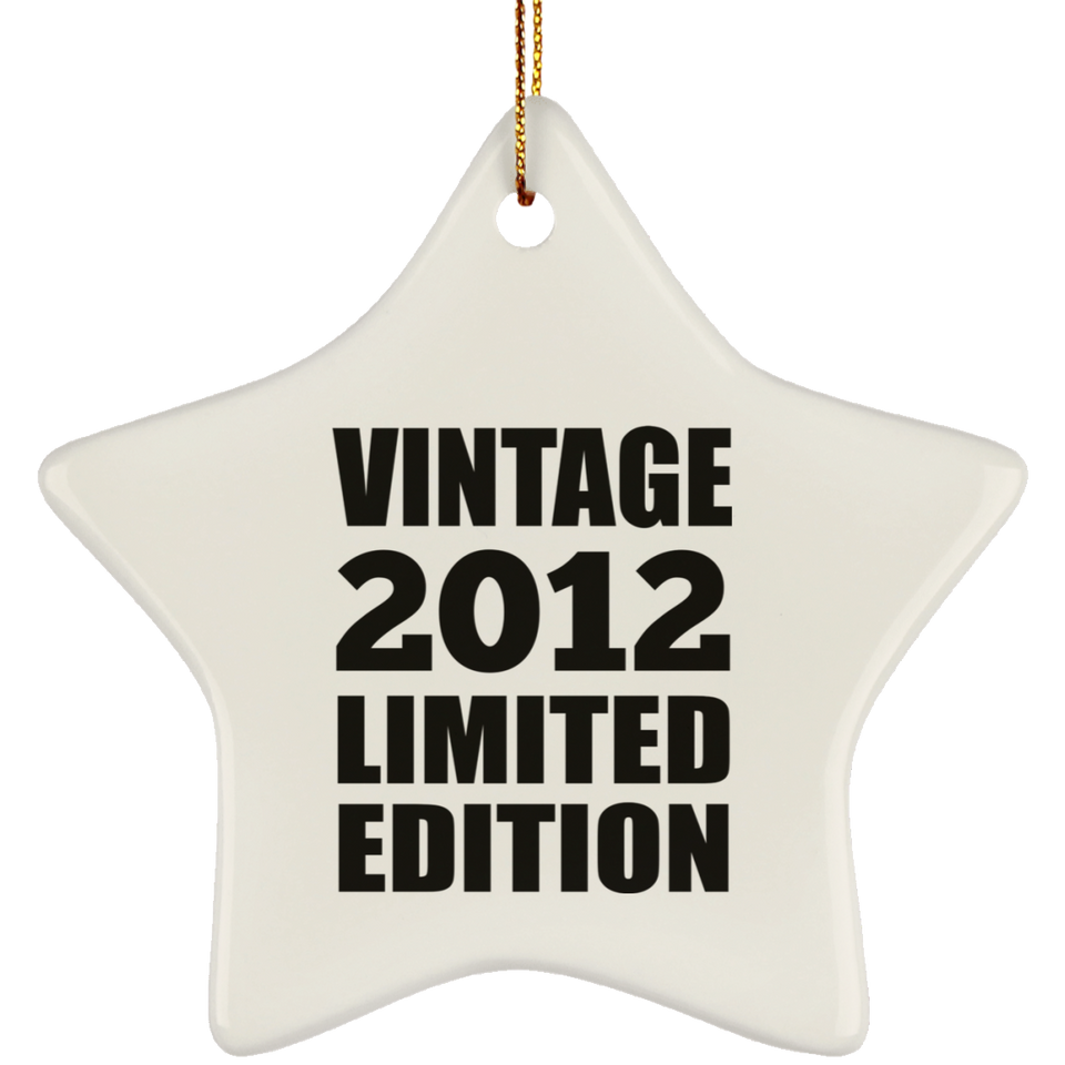12th Birthday Vintage 2012 Limited Edition - Star Ornament