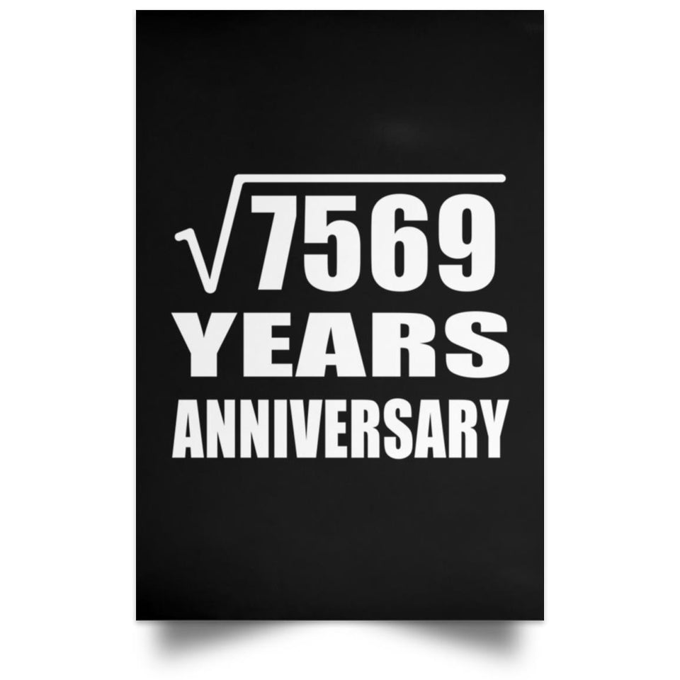 87th Anniversary Square Root of 7569 Years Anniversary - Poster Portrait