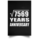 87th Anniversary Square Root of 7569 Years Anniversary - Poster Portrait