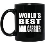 World's Best Mail Carrier - 11 Oz Coffee Mug Black