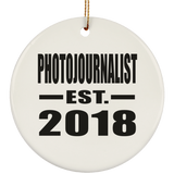 Photojournalist Established EST. 2018 - Circle Ornament