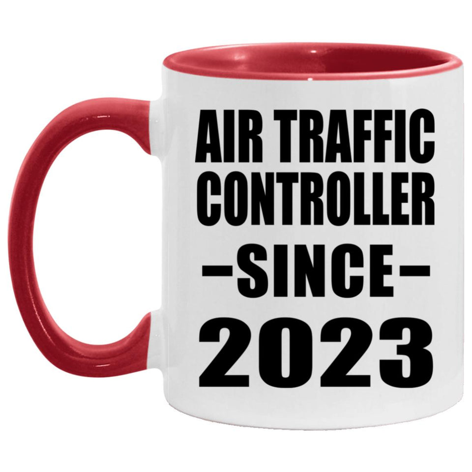 Air Traffic Controller Since 2023 - 11oz Accent Mug Red