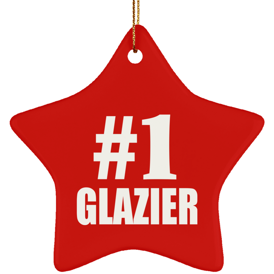 Number One #1 Glazier - Star Ornament