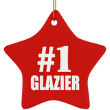 Number One #1 Glazier - Star Ornament