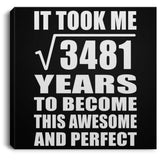 59th Birthday Took Square Root of 3481 Years To Awesome - Canvas Square
