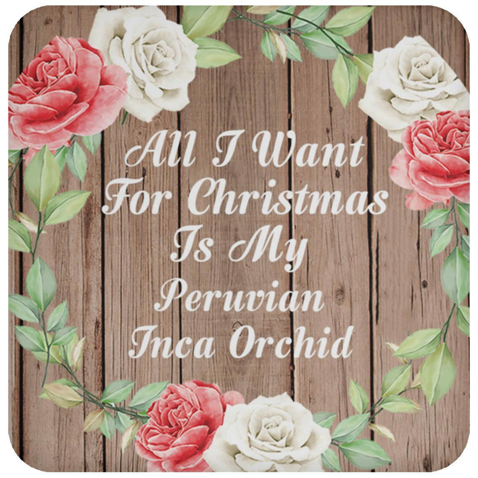 All I Want For Christmas Is My Peruvian Inca Orchid - Drink Coaster B