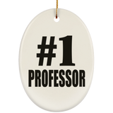 Number One #1 Professor - Oval Ornament