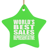 World's Best Sales Representative - Star Ornament