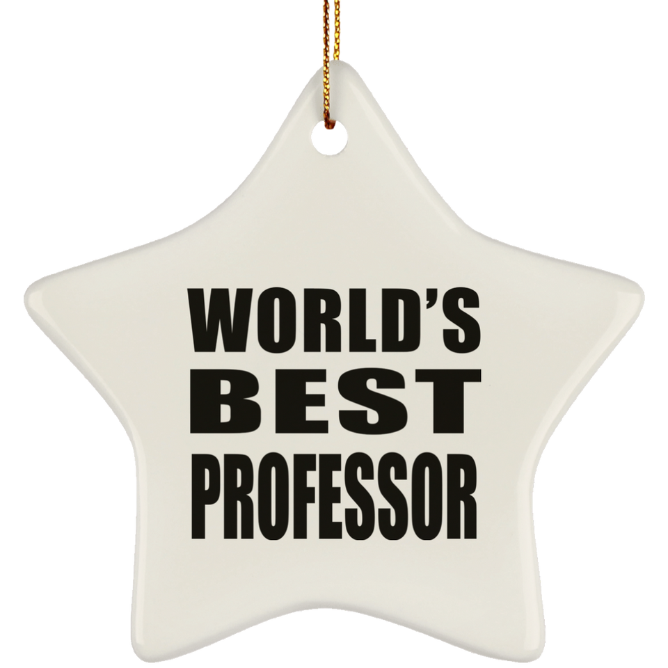 World's Best Professor - Star Ornament