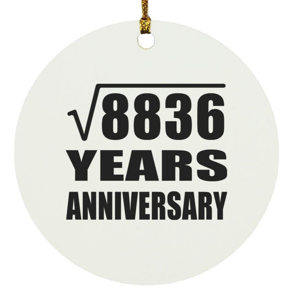 94th Anniversary Square Root of 8836 Years Anniversary - Circle Ornament