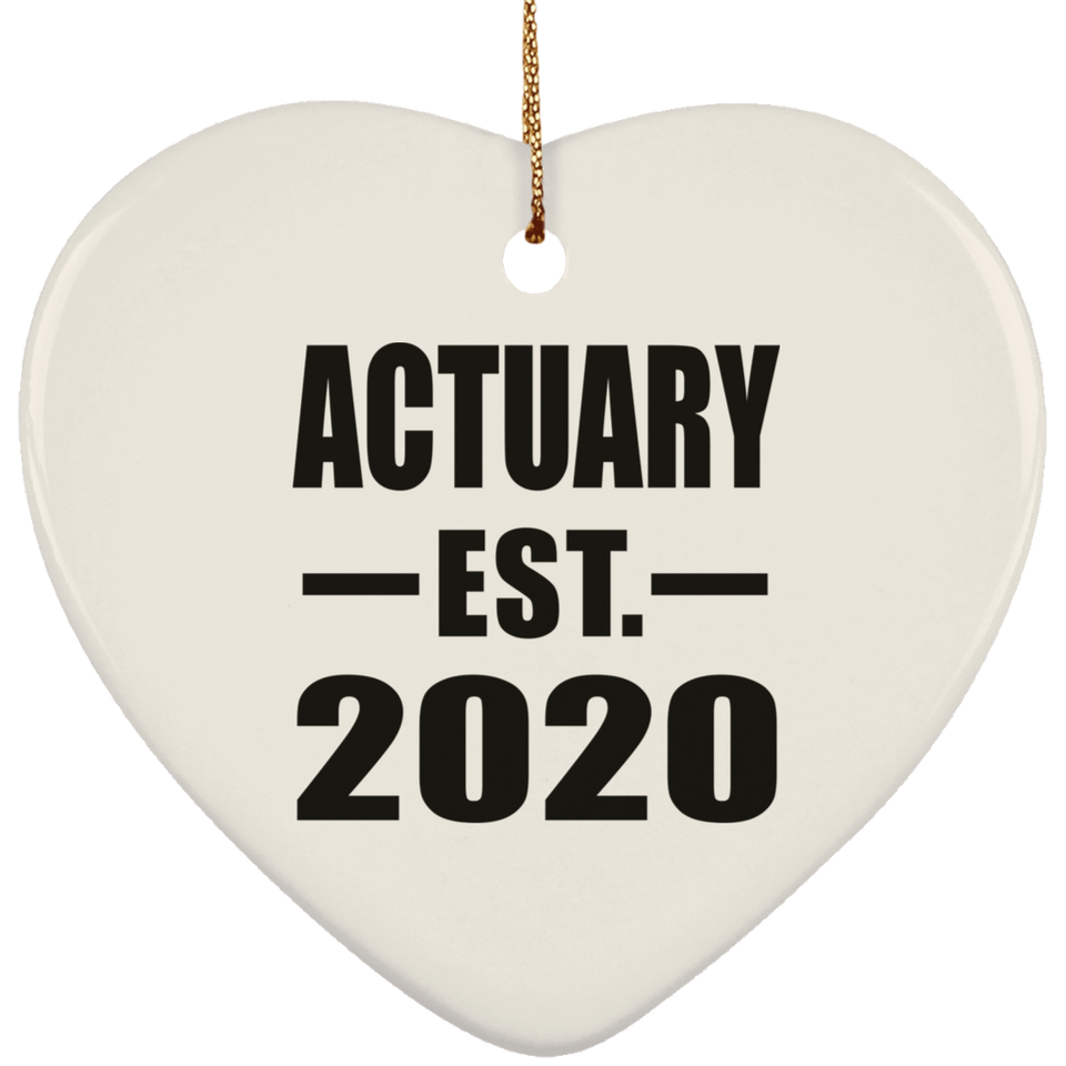 Actuary Established EST. 2020 - Heart Ornament