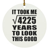 65th Birthday Took Square Root of 4225 Years To Look Good - Circle Ornament
