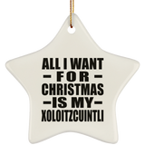 All I Want For Christmas Is My Xoloitzcuintli - Star Ornament