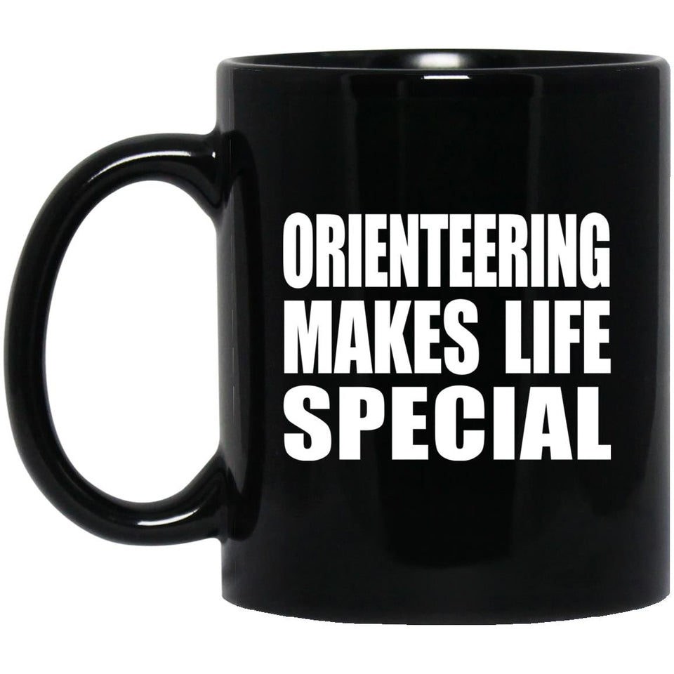 Orienteering Makes Life Special - 11oz Coffee Mug Black