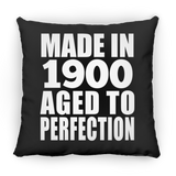 124th Birthday Made In 1900 Aged To Perfection - Throw Pillow Black