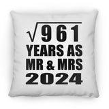 31st Anniversary Square Root of 961 Years As Mr & Mrs 2024 - Throw Pillow