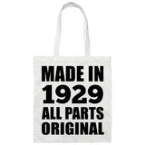 95th Birthday Made in 1929 All Parts Original - Tote Bag White