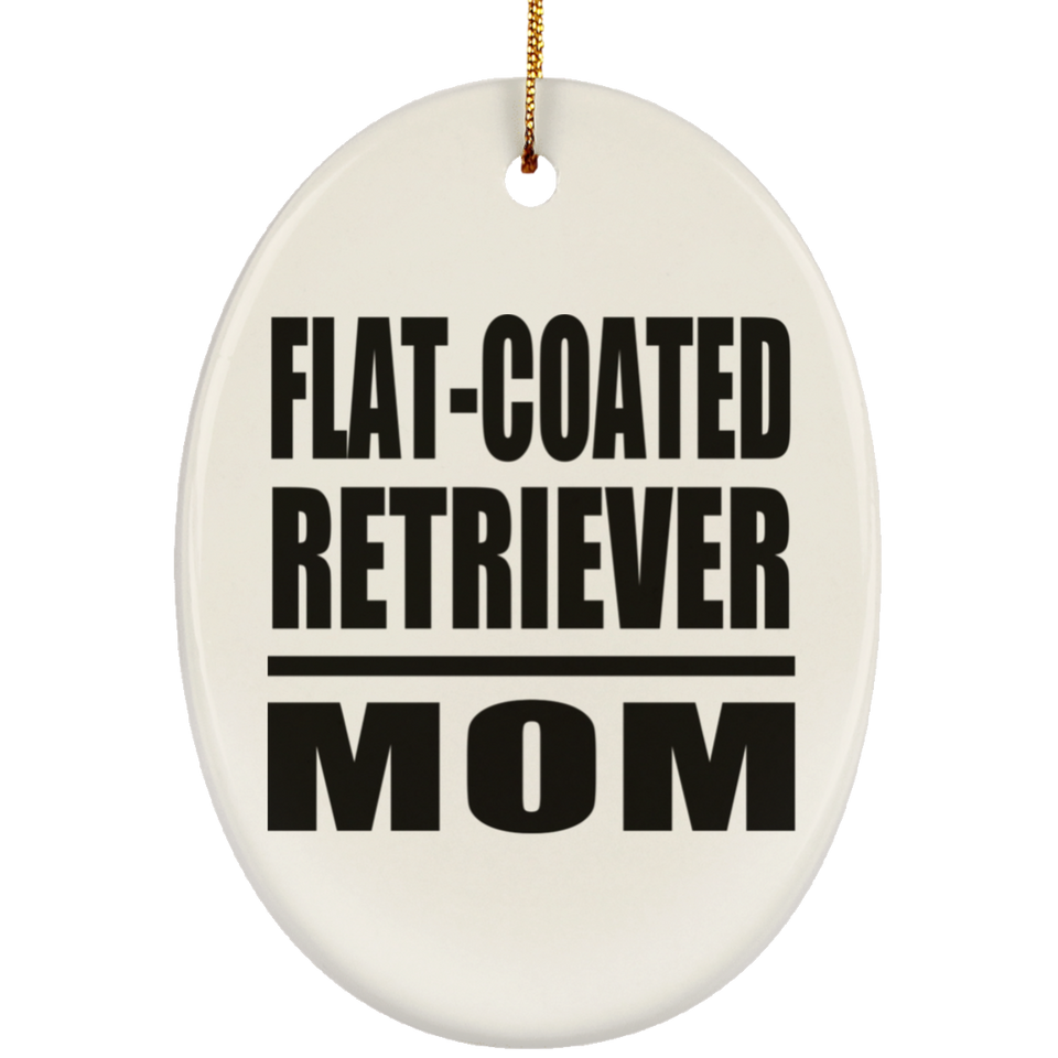 Flat-Coated Retriever Mom - Oval Ornament