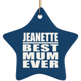 Jeanette Best Mum Ever - Star Ornament