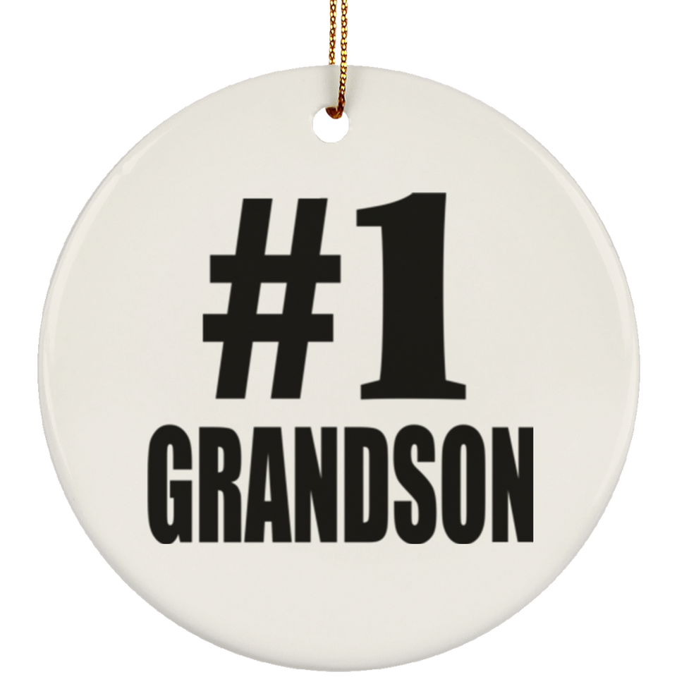 Number One #1 Grandson - Circle Ornament