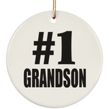 Number One #1 Grandson - Circle Ornament