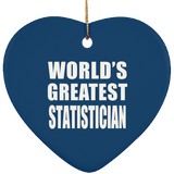 World's Greatest Statistician - Heart Ornament