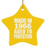 58th Birthday Made In 1966 Aged to Perfection - Star Ornament