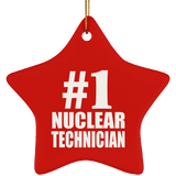 Number One #1 Nuclear Technician - Star Ornament