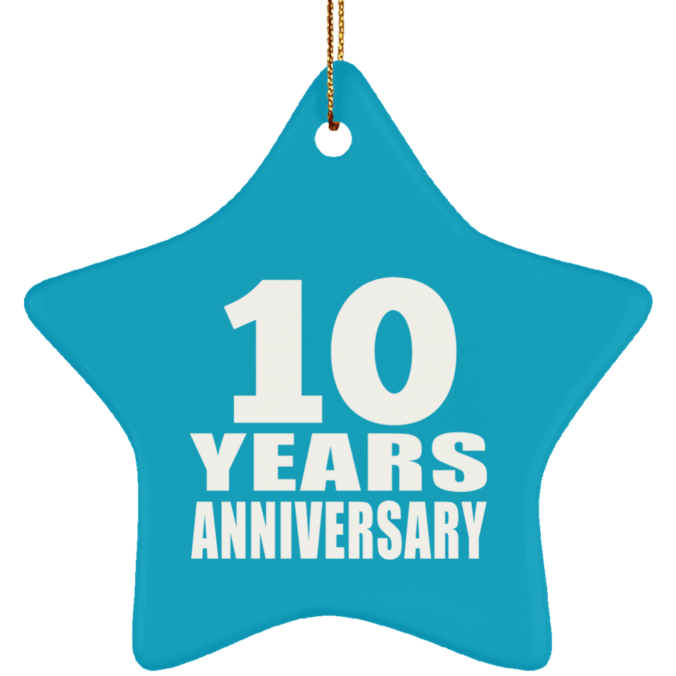 10th Anniversary 10 Years - Star Ornament
