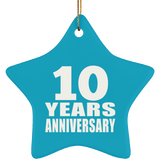 10th Anniversary 10 Years - Star Ornament