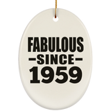 65th Birthday Fabulous Since 1959 - Oval Ornament