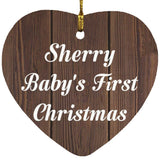 Sherry Baby's First Christmas - Heart Ornament D