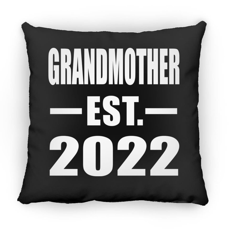 Grandmother Established EST. 2022 - Throw Pillow Black