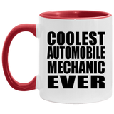 Coolest Automobile Mechanic Ever - 11oz Accent Mug Red