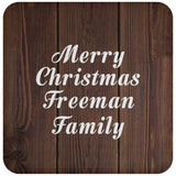 Merry Christmas Freeman Family - Drink Coaster D