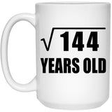 12th Birthday Square Root of 144 Years Old - 15oz Coffee Mug