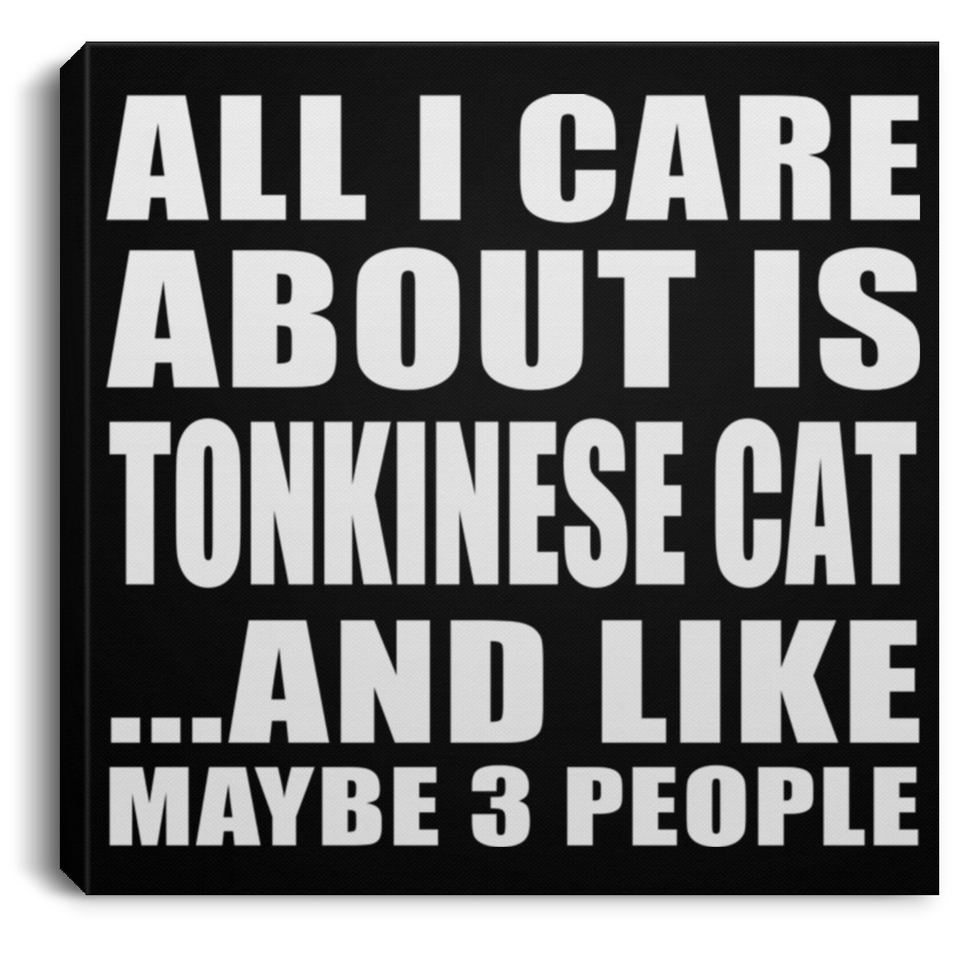 All I Care About Is Tonkinese Cat - Canvas Square