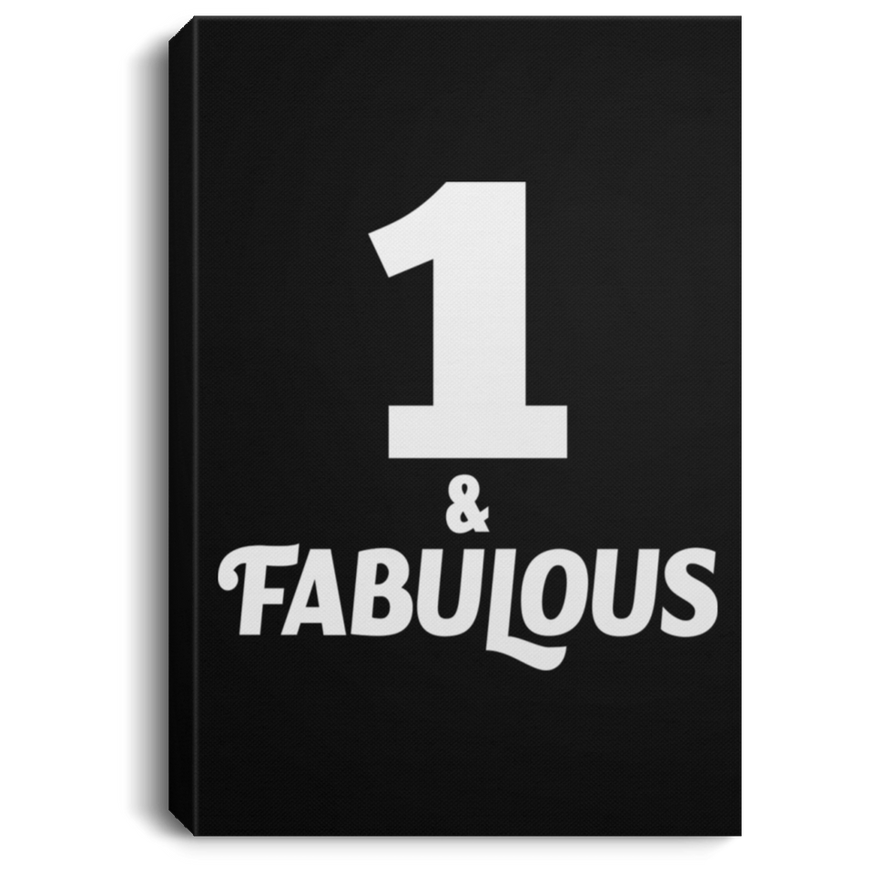 1st Birthday 1 & Fabulous - Canvas Portrait
