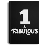 1st Birthday 1 & Fabulous - Canvas Portrait