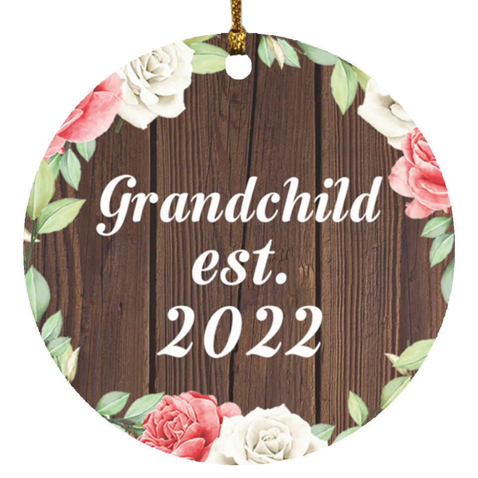 Grandchild Established Est. 2022 - Circle Ornament A