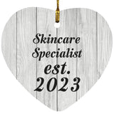 Skincare Specialist Established Est. 2023 - Heart Ornament F