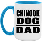 Chinook Dog Dad - 15oz Accent Mug Blue