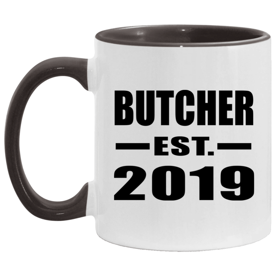 Butcher Established EST. 2019 - 11oz Accent Mug Black