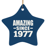 47th Birthday Amazing Since 1977 - Star Ornament