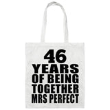 46th Anniversary 46 Years Of Being Mrs Perfect - Tote Bag White