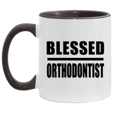Blessed Orthodontist - 11oz Accent Mug Black