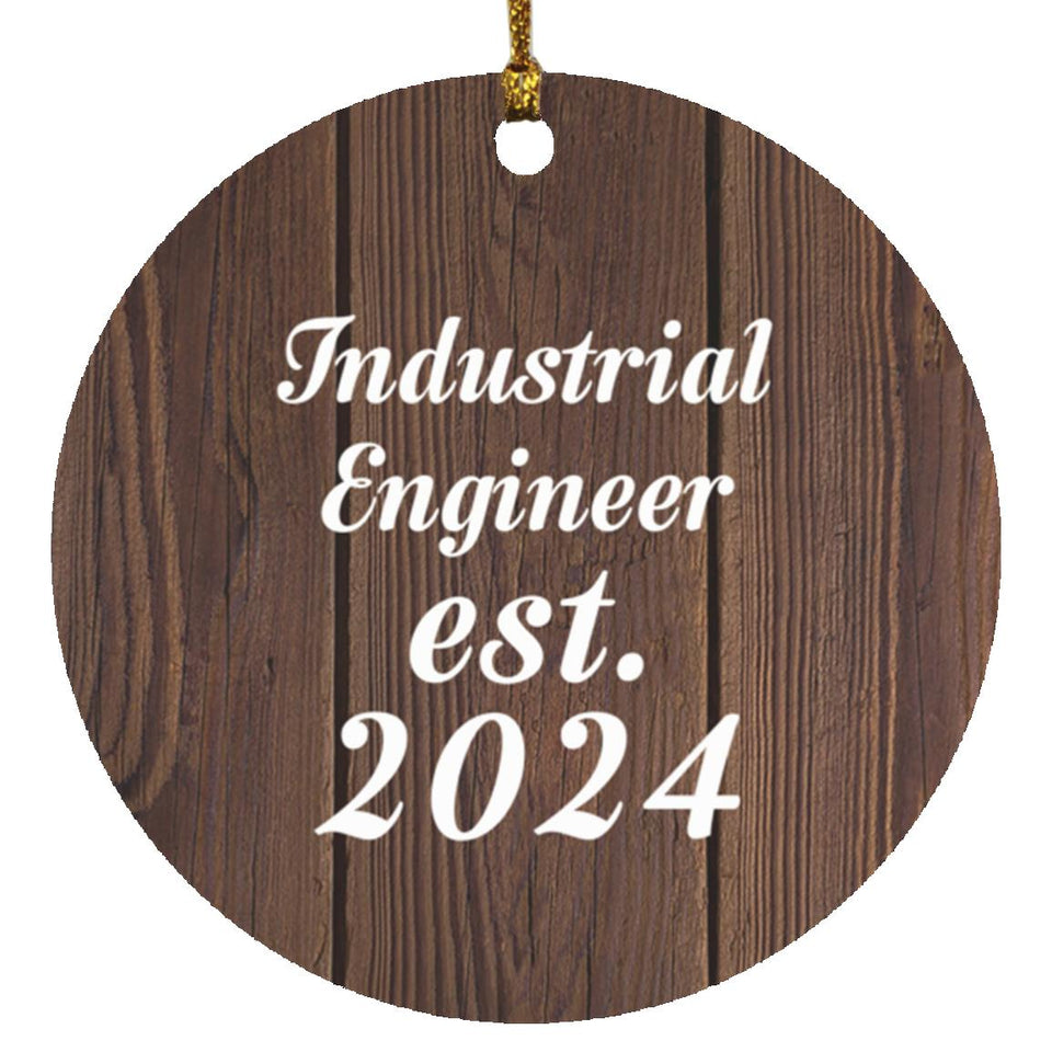 Industrial Engineer Established Est. 2024 - Circle Ornament D