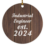 Industrial Engineer Established Est. 2024 - Circle Ornament D