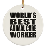World's Best Animal Care Worker - Circle Ornament