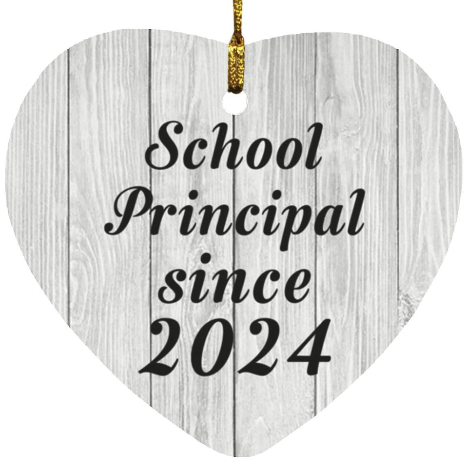 School Principal Since 2024 - Heart Ornament F